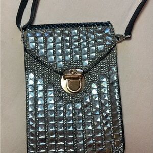 Embellished Metallic Stud Crossbody